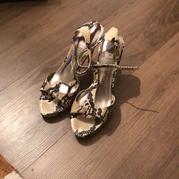 White House Black Market Shoes - White House/ Black Market snakeskin sandals